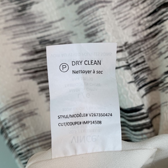 Vince Silk Sleeveless Jacquard Drawstring Dress, White Marble Size Large - Picture 12 of 15